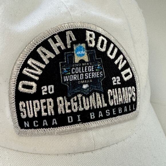 Omaha Bound Arkansas Razorbacks Hat Adjustable Strapback 2022 Baseball White - Picture 4 of 6